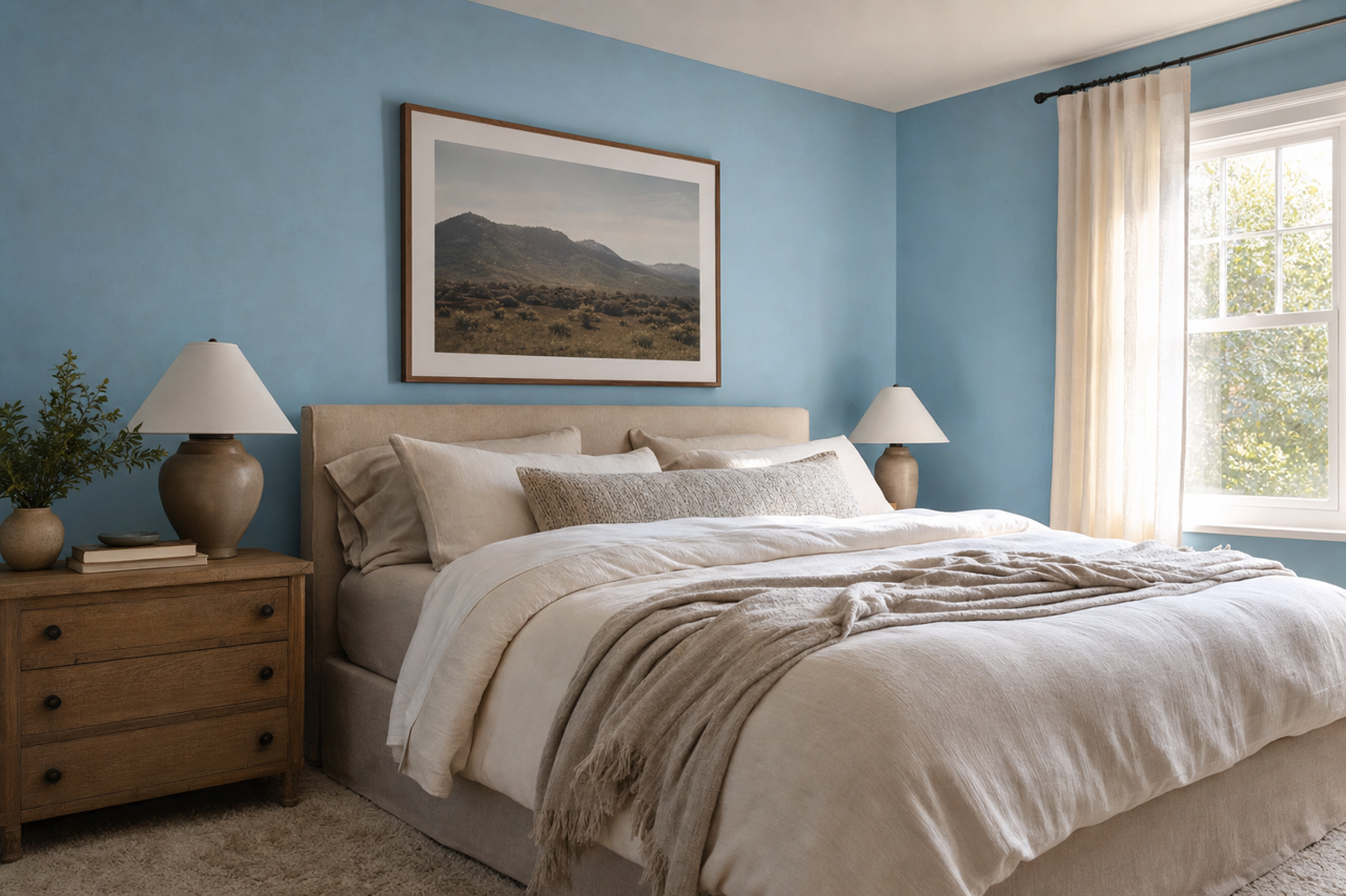 Soft Skies by Valspar on interiors
