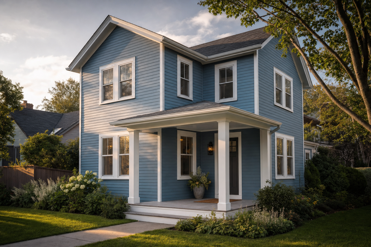 Roadster Blue by Valspar on exterior