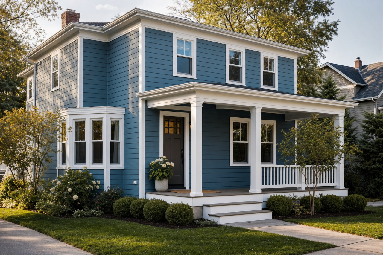 Empire Fleet Blue by Valspar on exterior