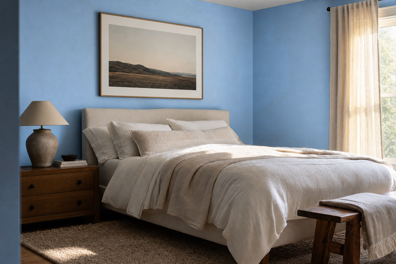 Superior Blue by Valspar on interiors