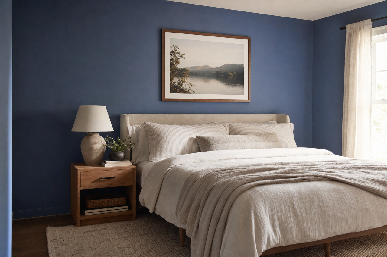 Bluer Than Blue by Valspar on interiors
