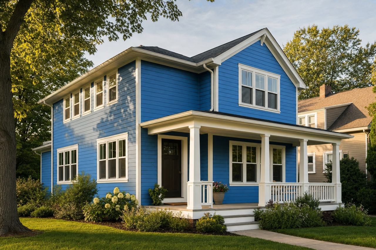 Peek-A-Boo Blue by Valspar on exterior