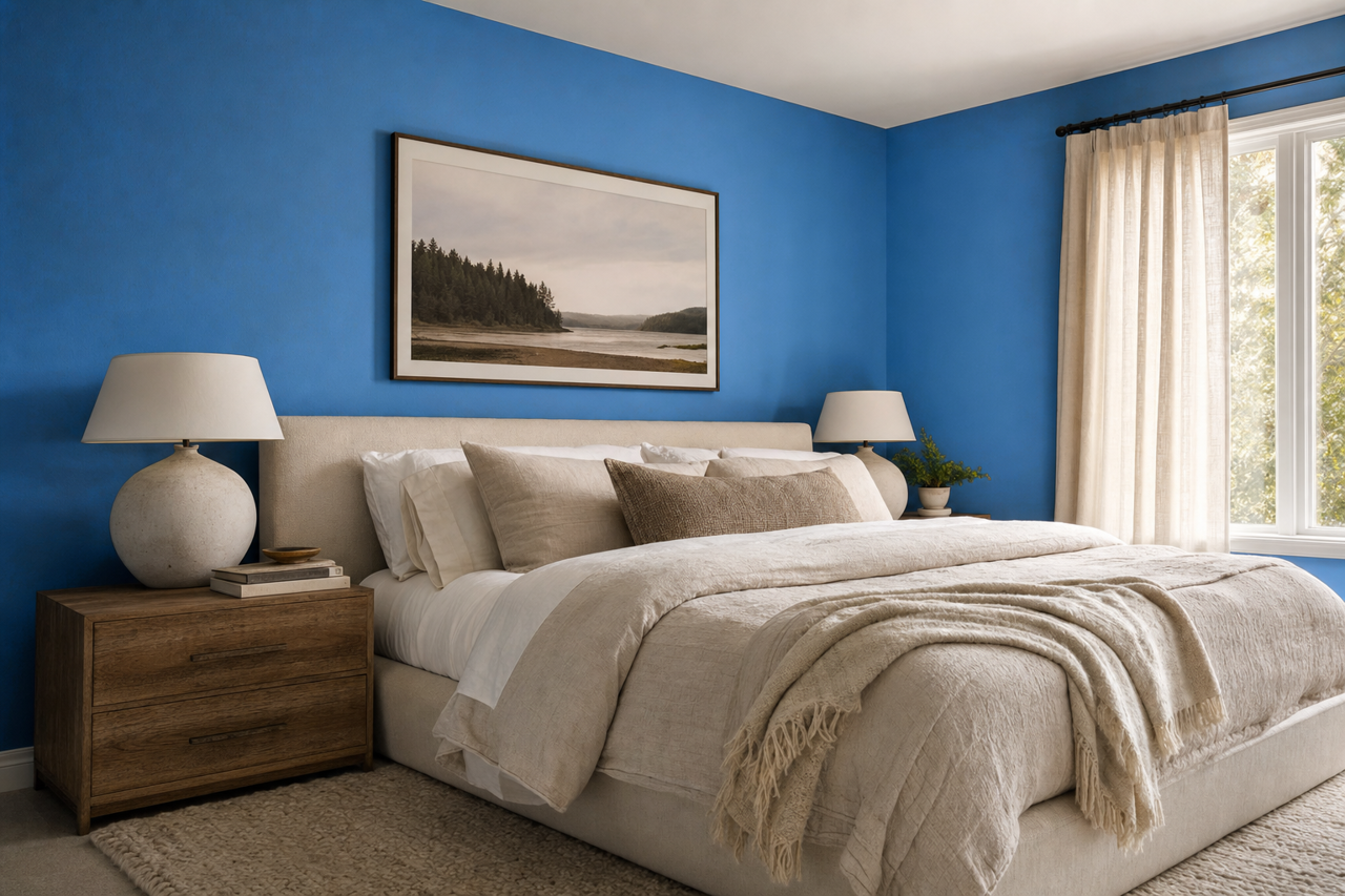 Peek-A-Boo Blue by Valspar on interiors