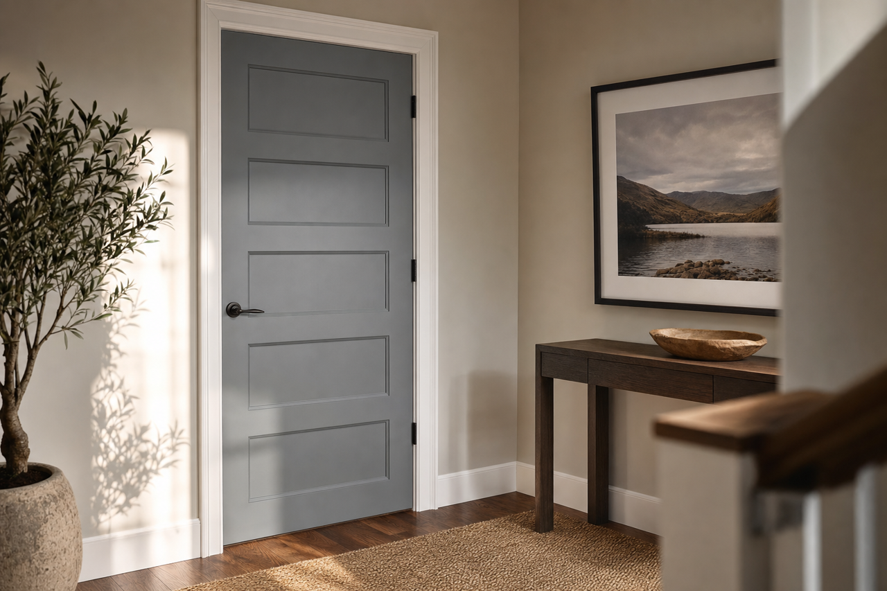 Iron Frost by Valspar on interior-doors