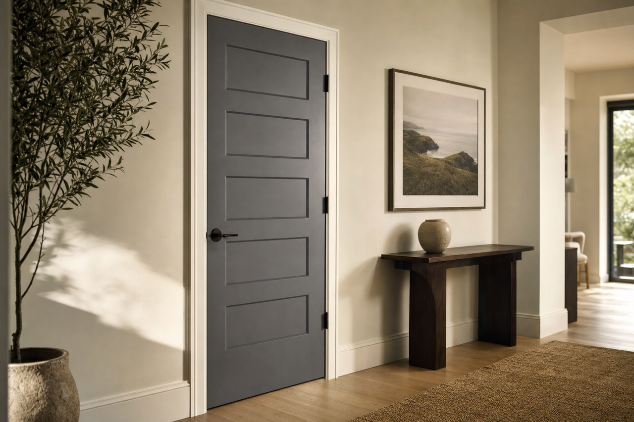 Blindfold by Valspar on interior-doors