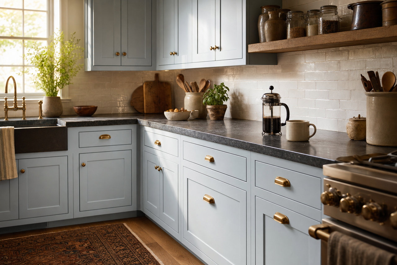 Shark Loop by Valspar on cabinets
