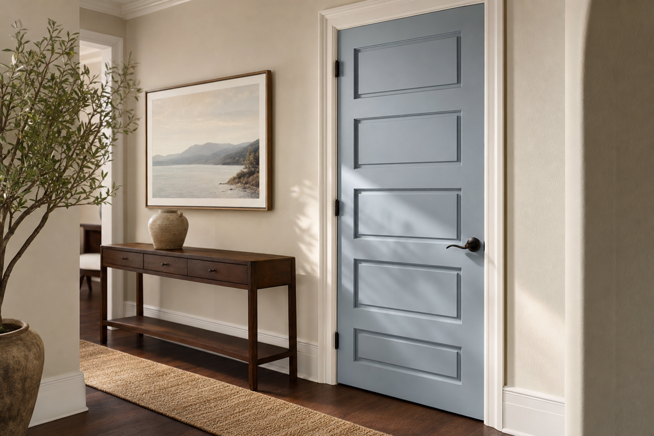 Evening Eclipse by Valspar on interior-doors