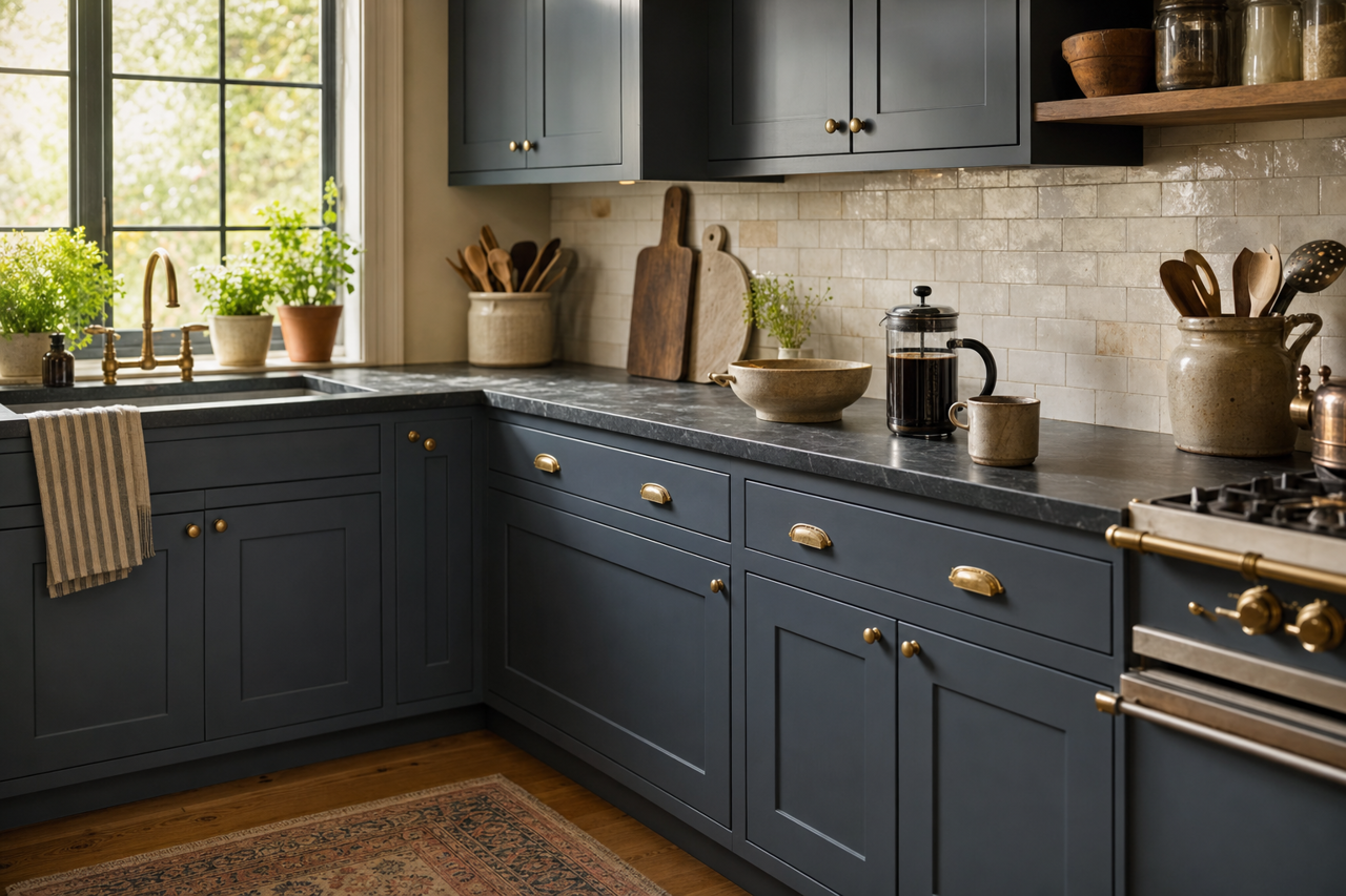 Night View by Valspar on cabinets
