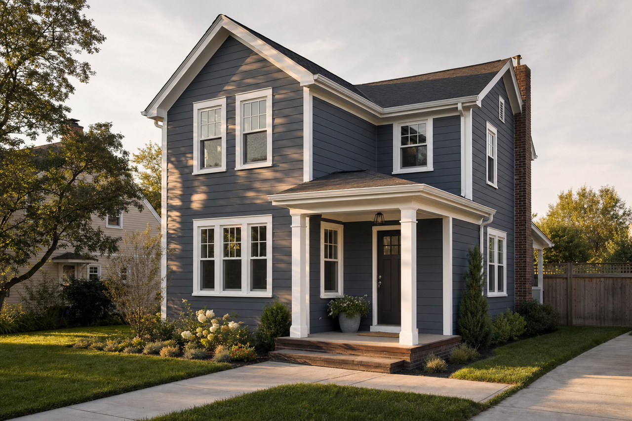 Night View by Valspar on exterior