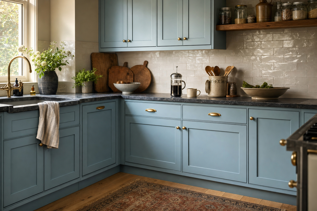 Nostalgia by Valspar on cabinets