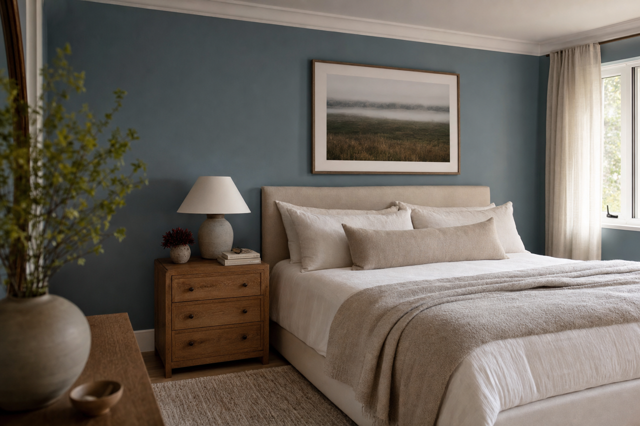 Bountiful Blue by Valspar on interiors