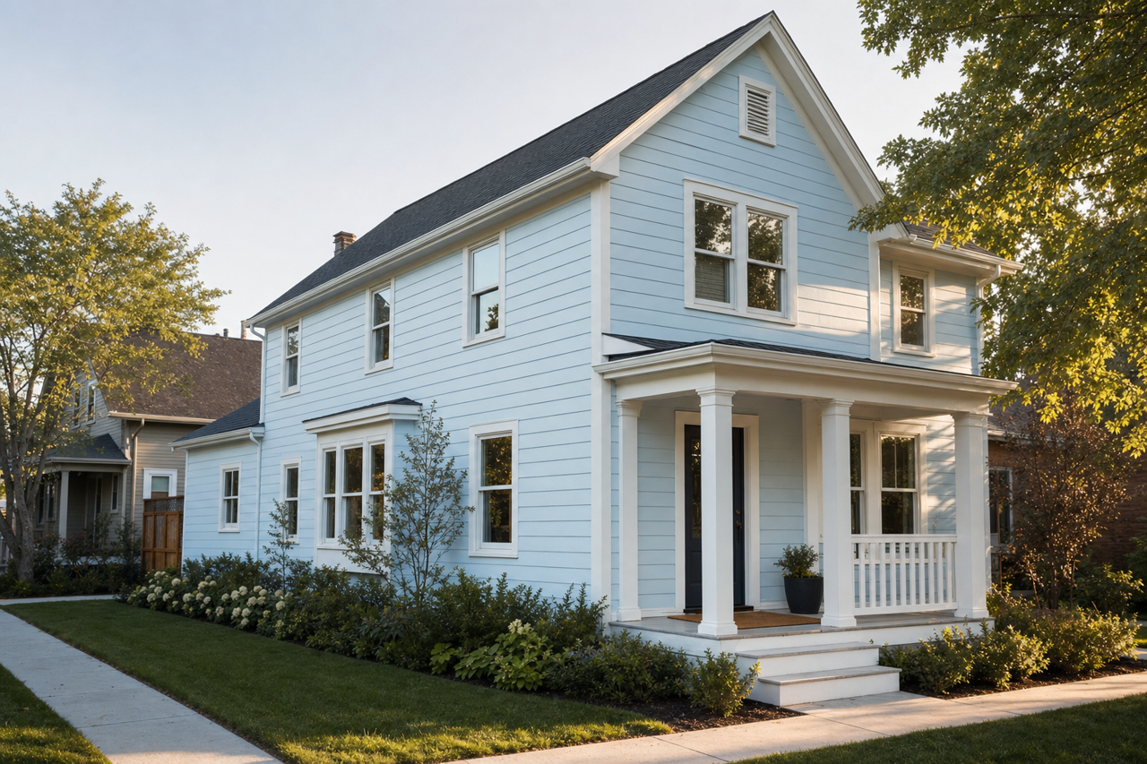 Air Kiss by Valspar on exterior
