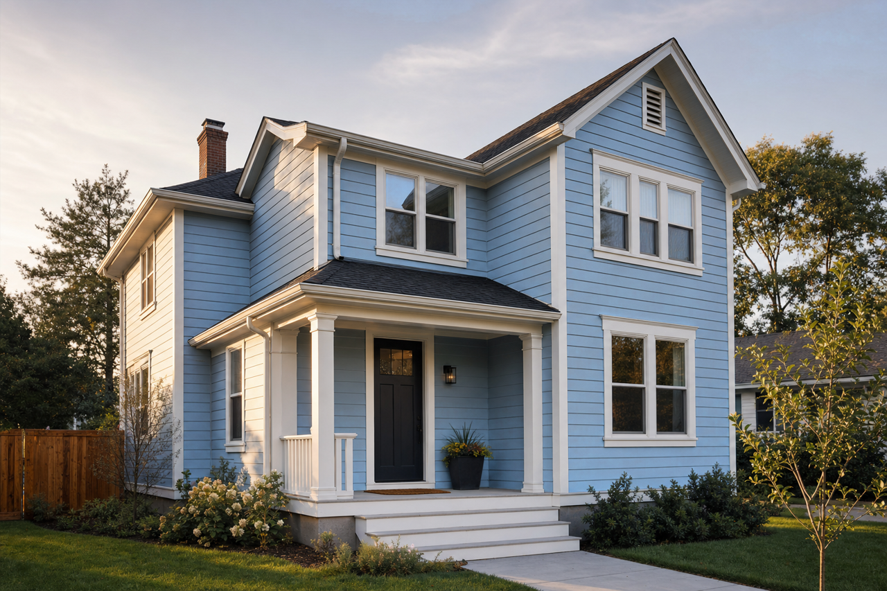 Blue Eyes by Valspar on exterior