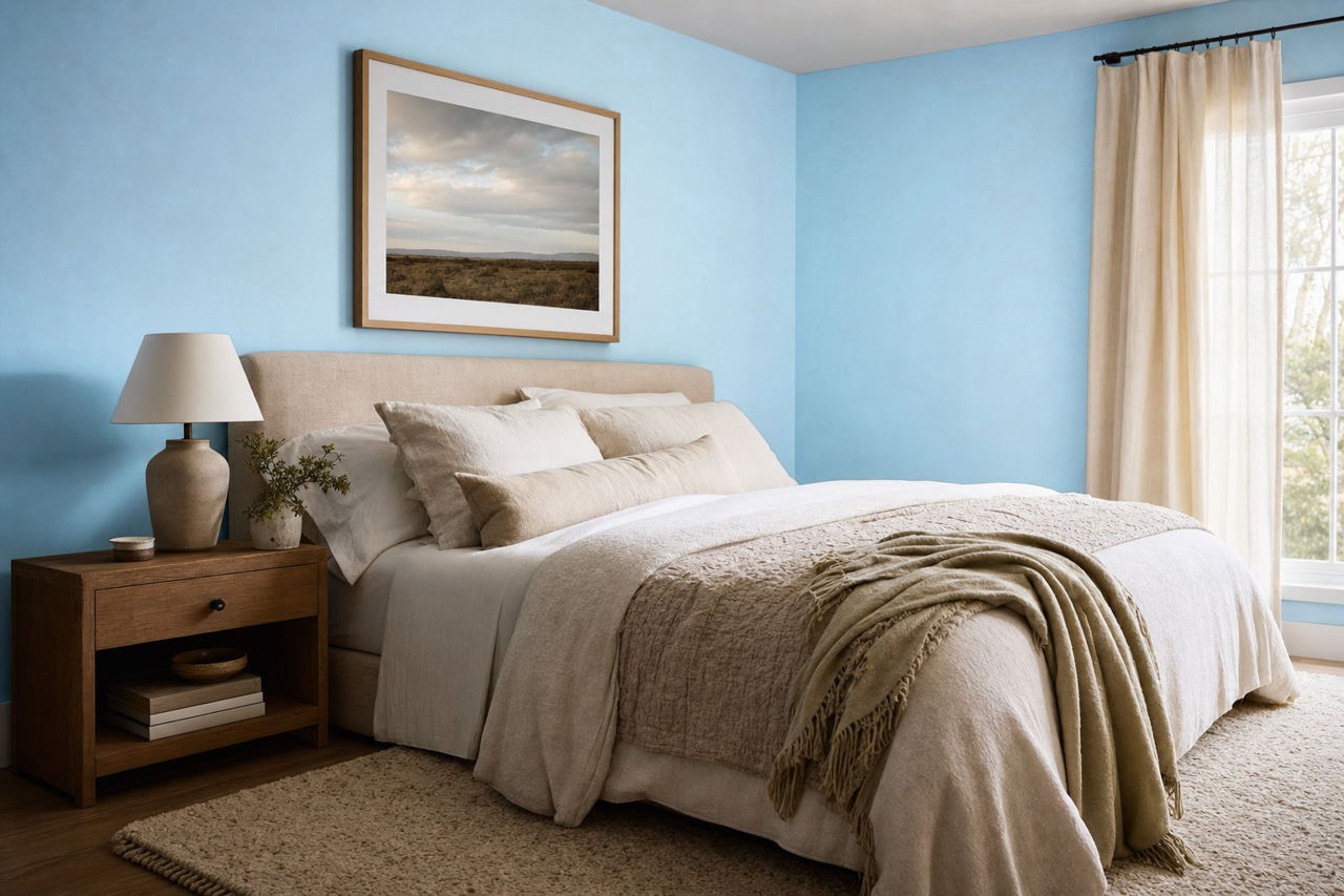 Perfectly Blue by Valspar on interiors