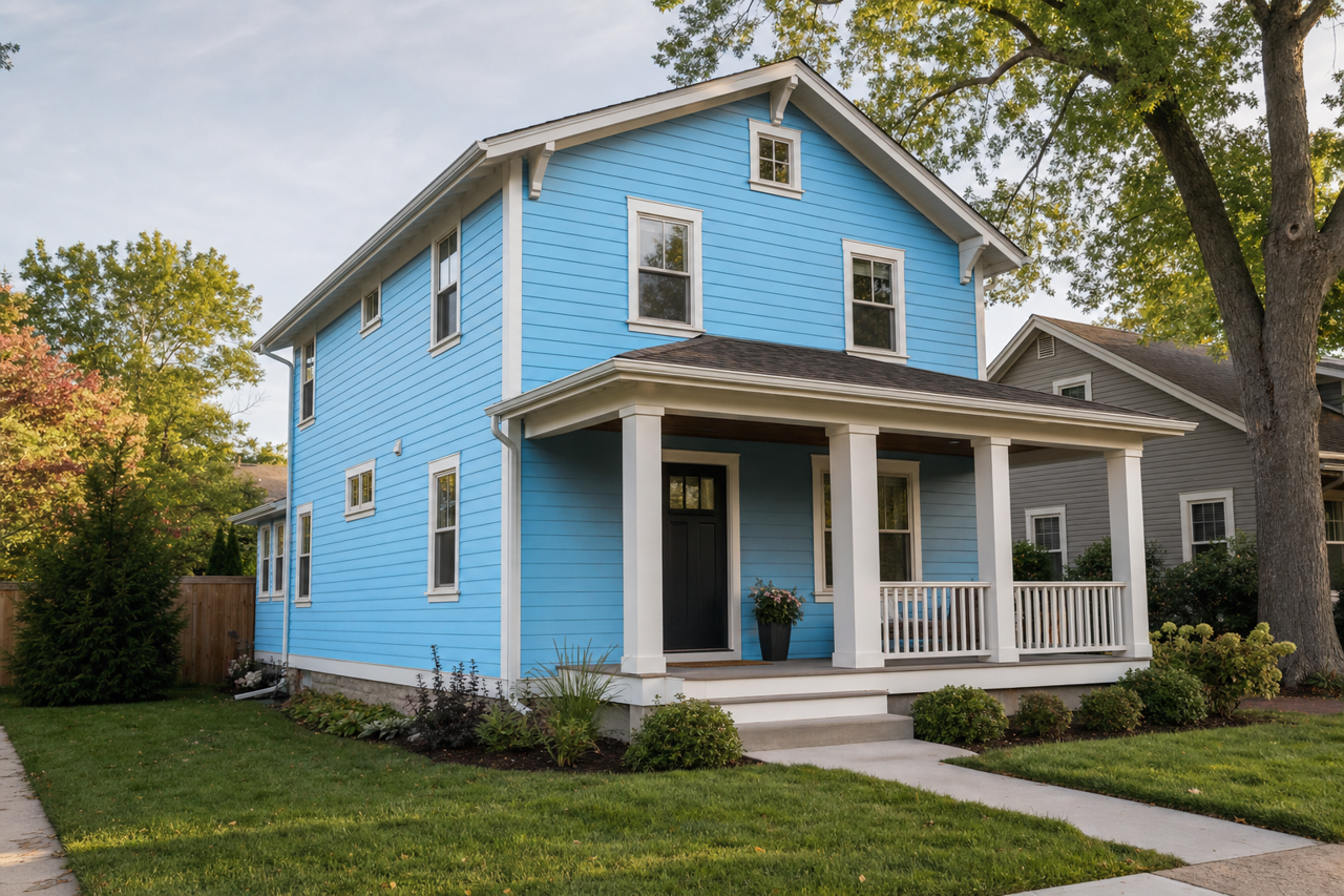 Sea Frolic by Valspar on exterior