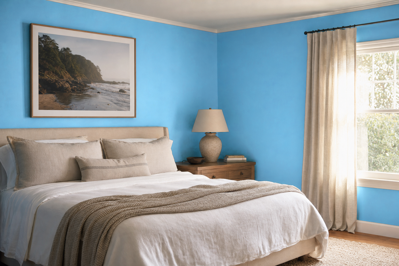 Sea Frolic by Valspar on interiors