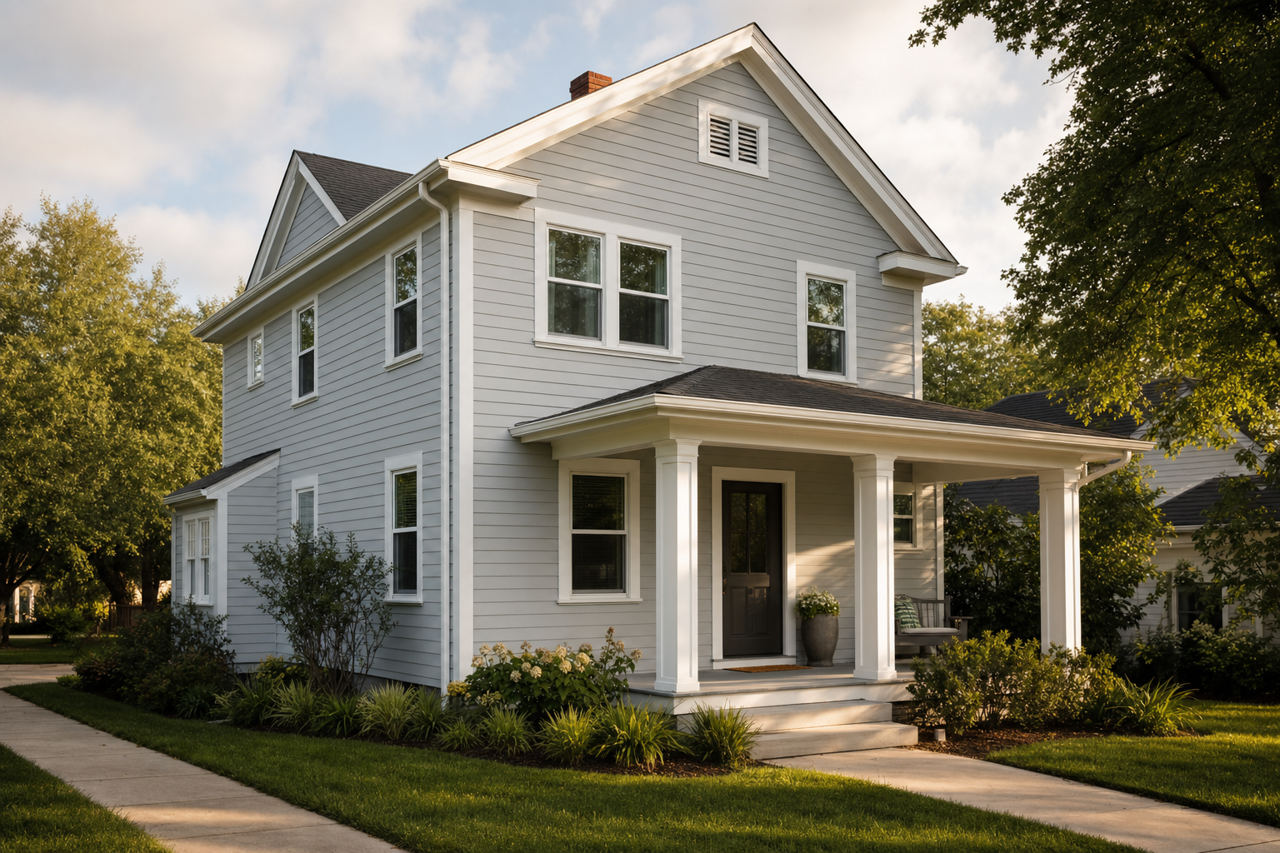 Polished Silver by Valspar on exterior