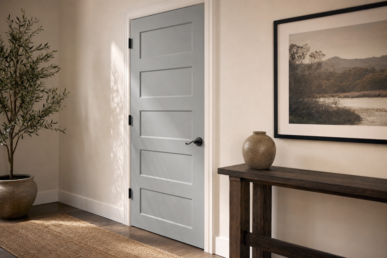 Stone Mason Gray by Valspar on interior-doors