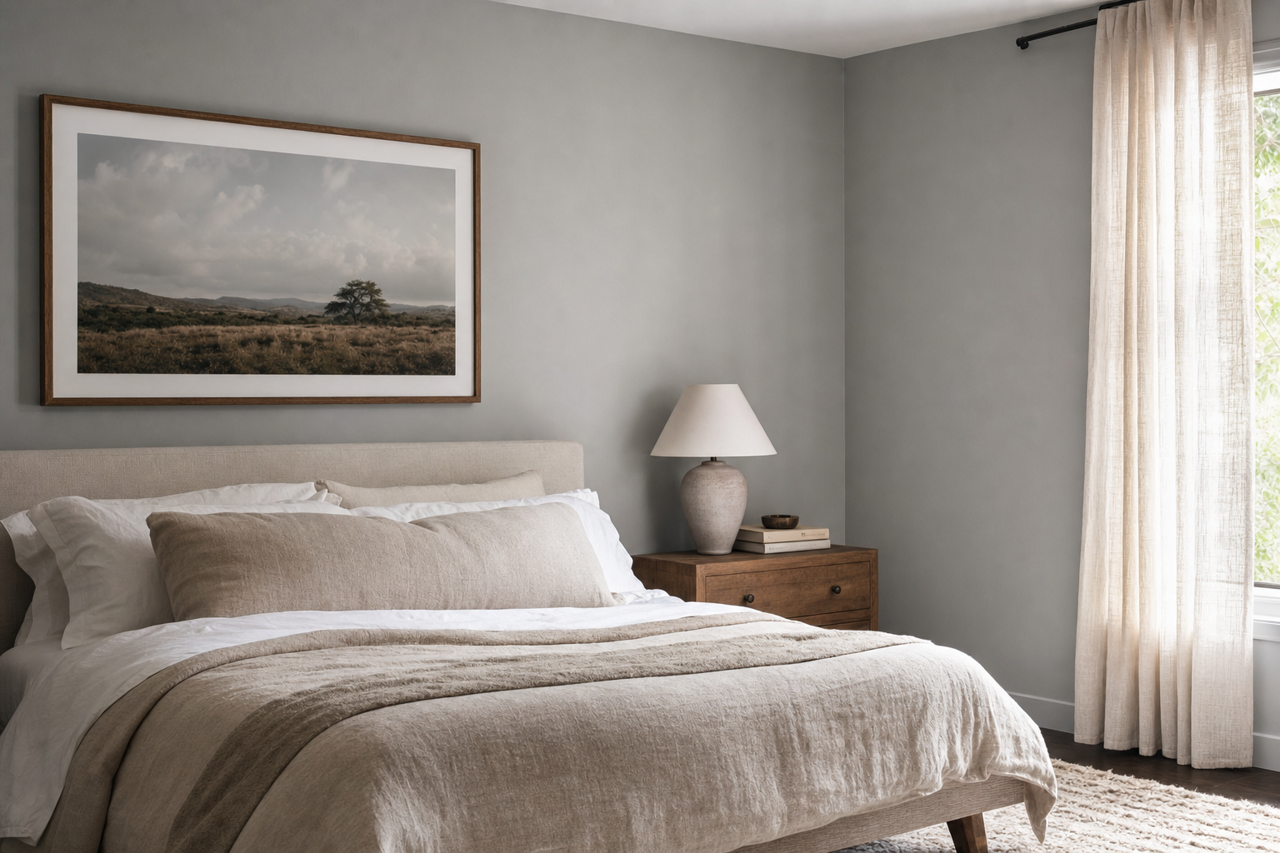 Stone Mason Gray by Valspar on interiors