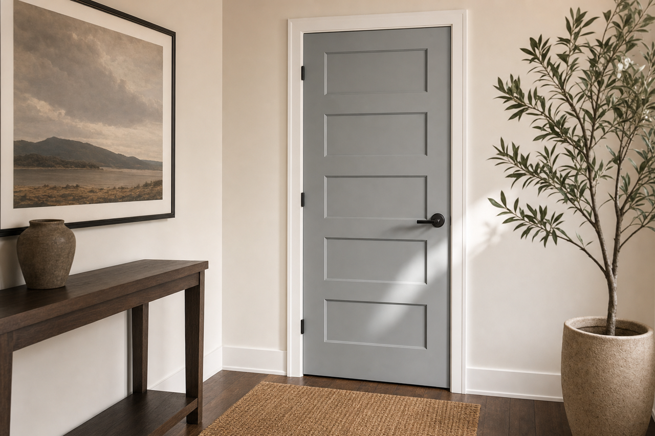 City Storm by Valspar on interior-doors