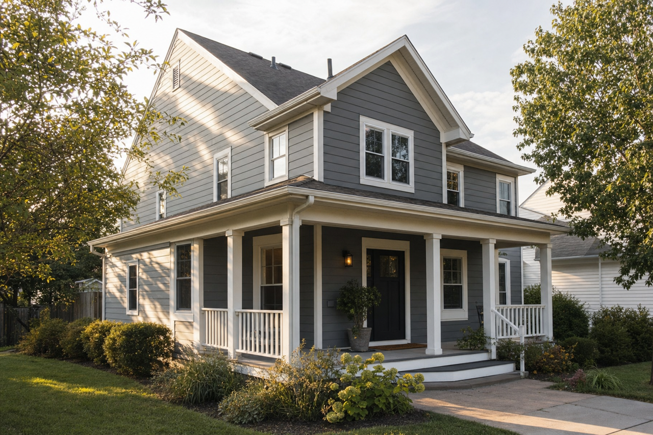 Almost Charcoal by Valspar on exterior