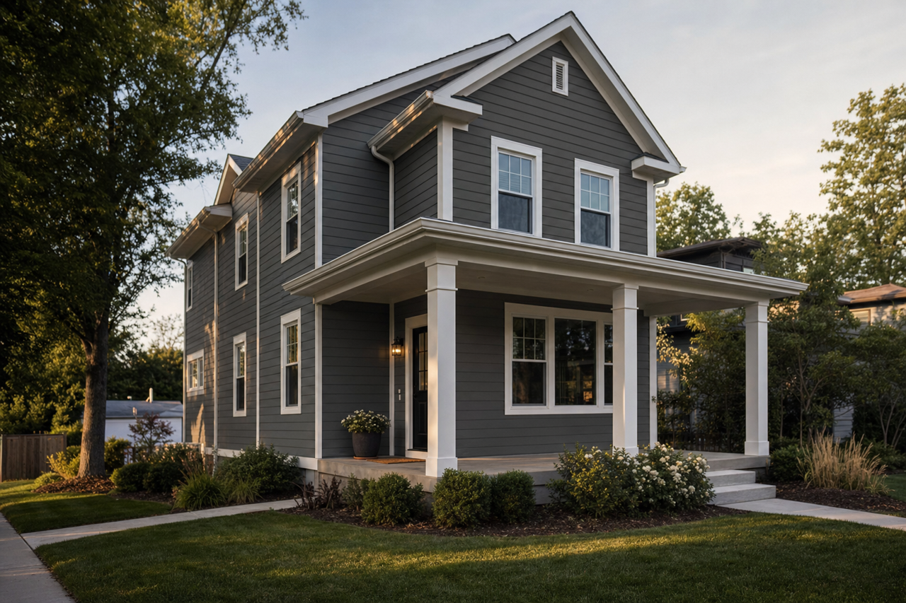 Muted Ebony by Valspar on exterior