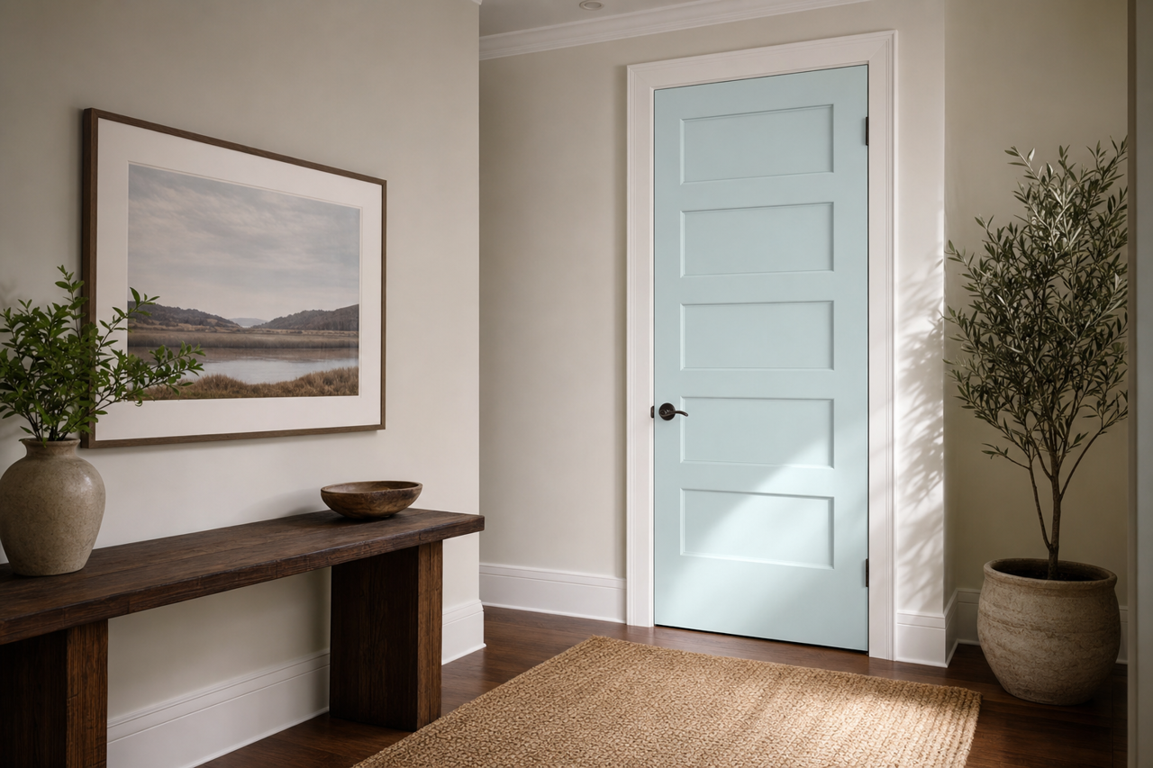 Rising Tide by Valspar on interior-doors