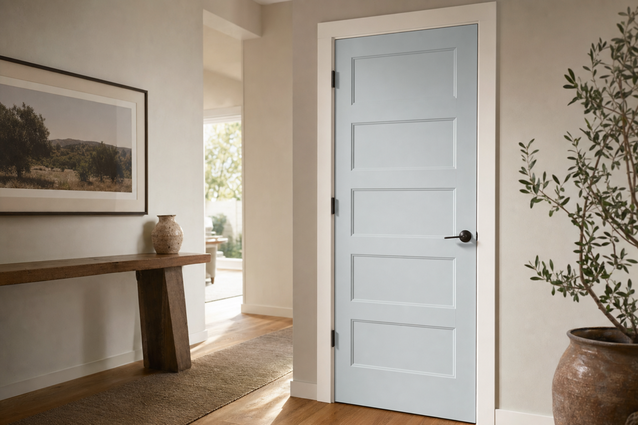 Lighthouse Shadows by Valspar on interior-doors
