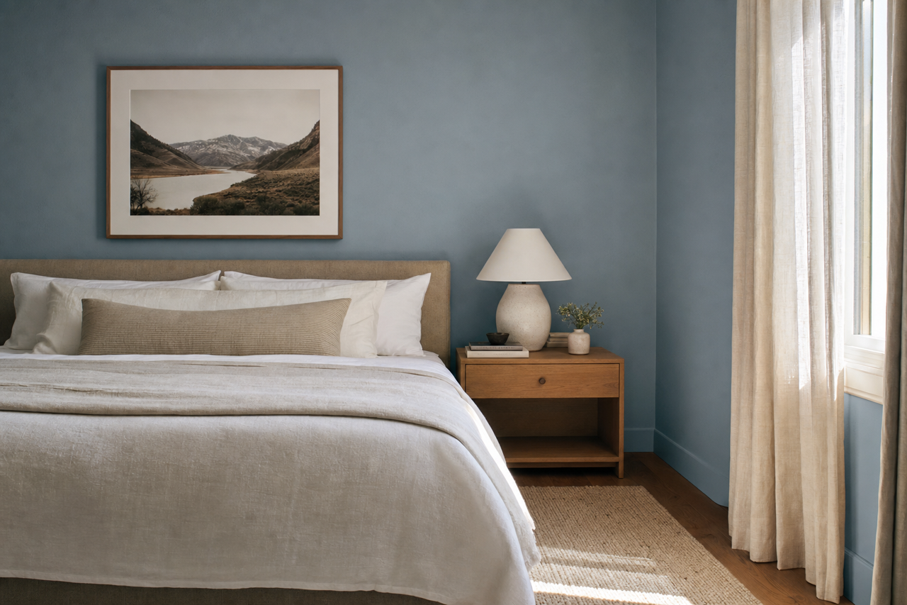 Pulitzer Blue by Valspar on interiors