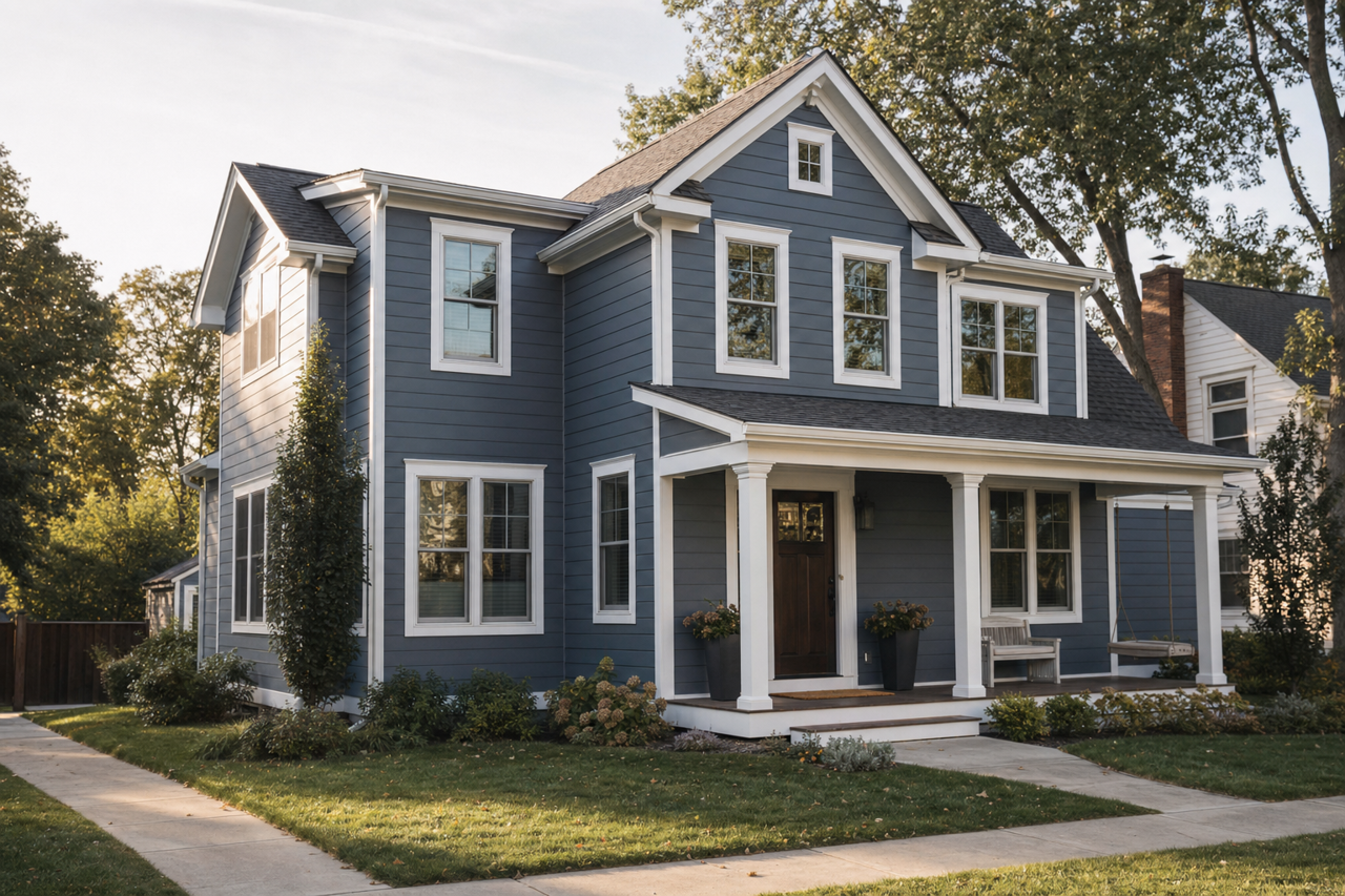 Prussian Cadet by Valspar on exterior