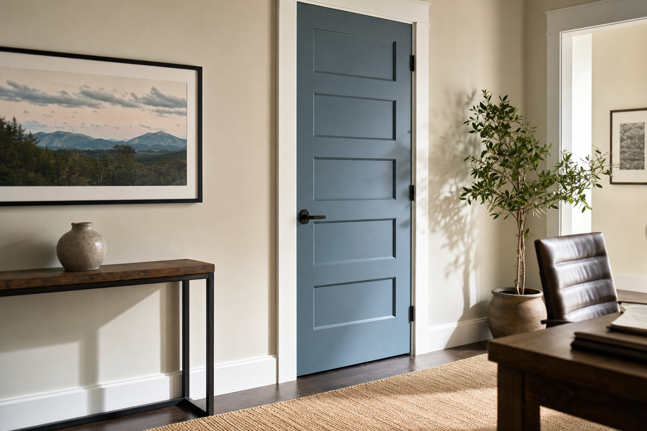 Prussian Cadet by Valspar on interior-doors