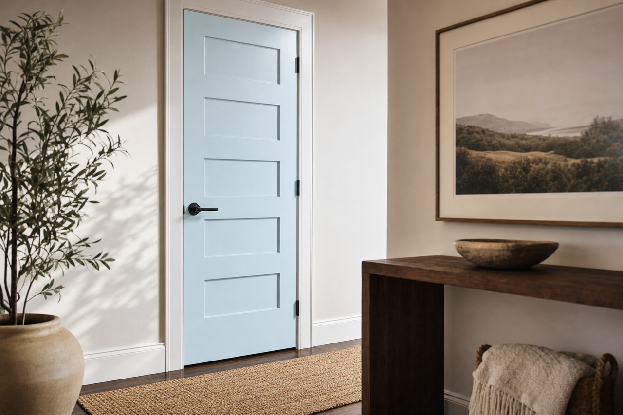 Summer Breeze by Valspar on interior-doors