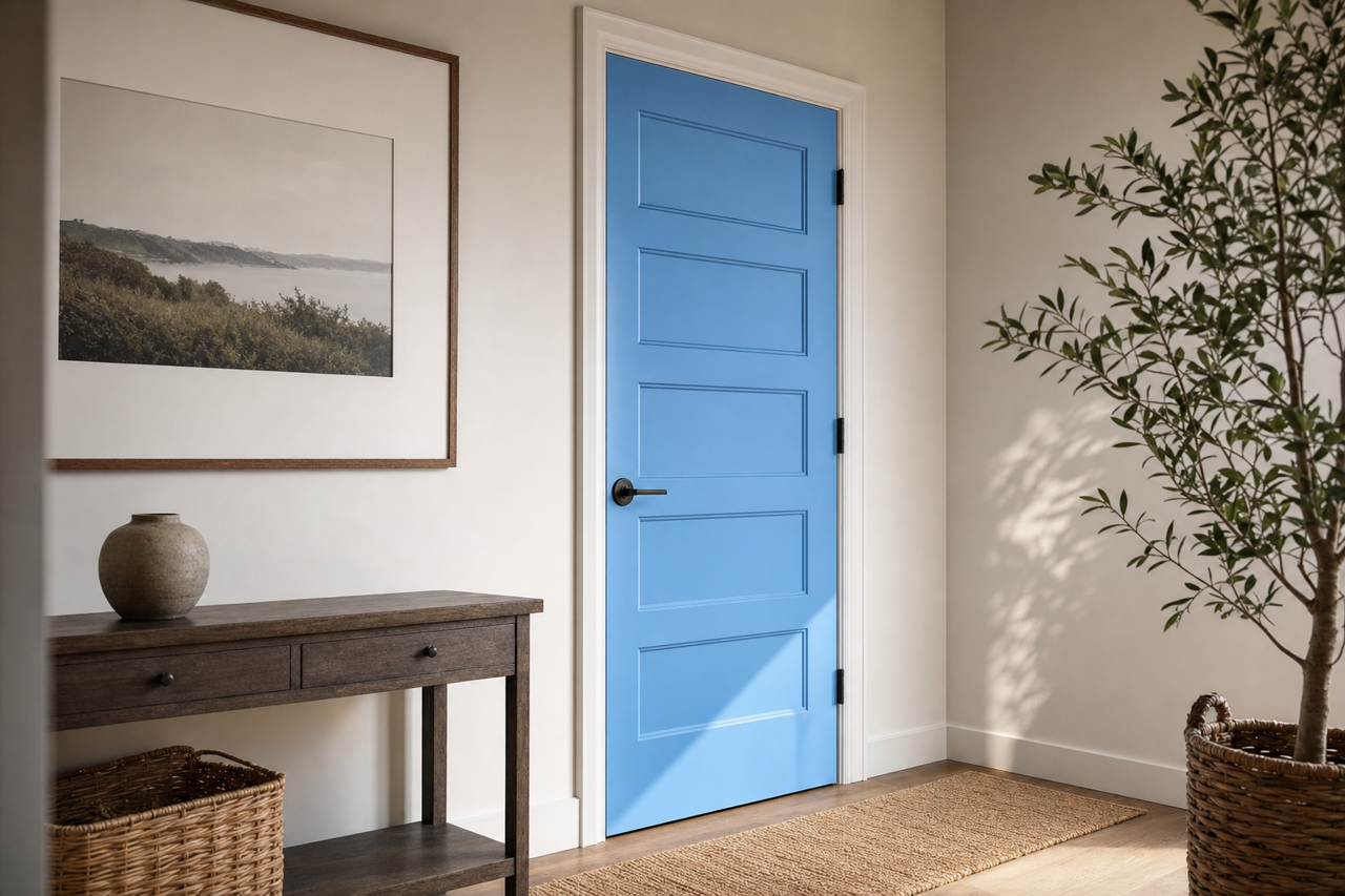 Enchanted Sea by Valspar on interior-doors