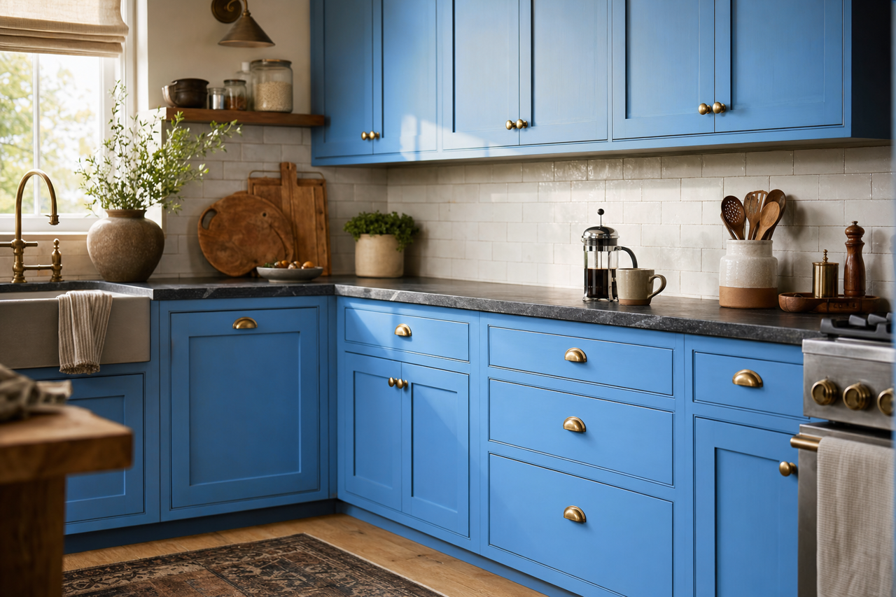 Star Gazer by Valspar on cabinets