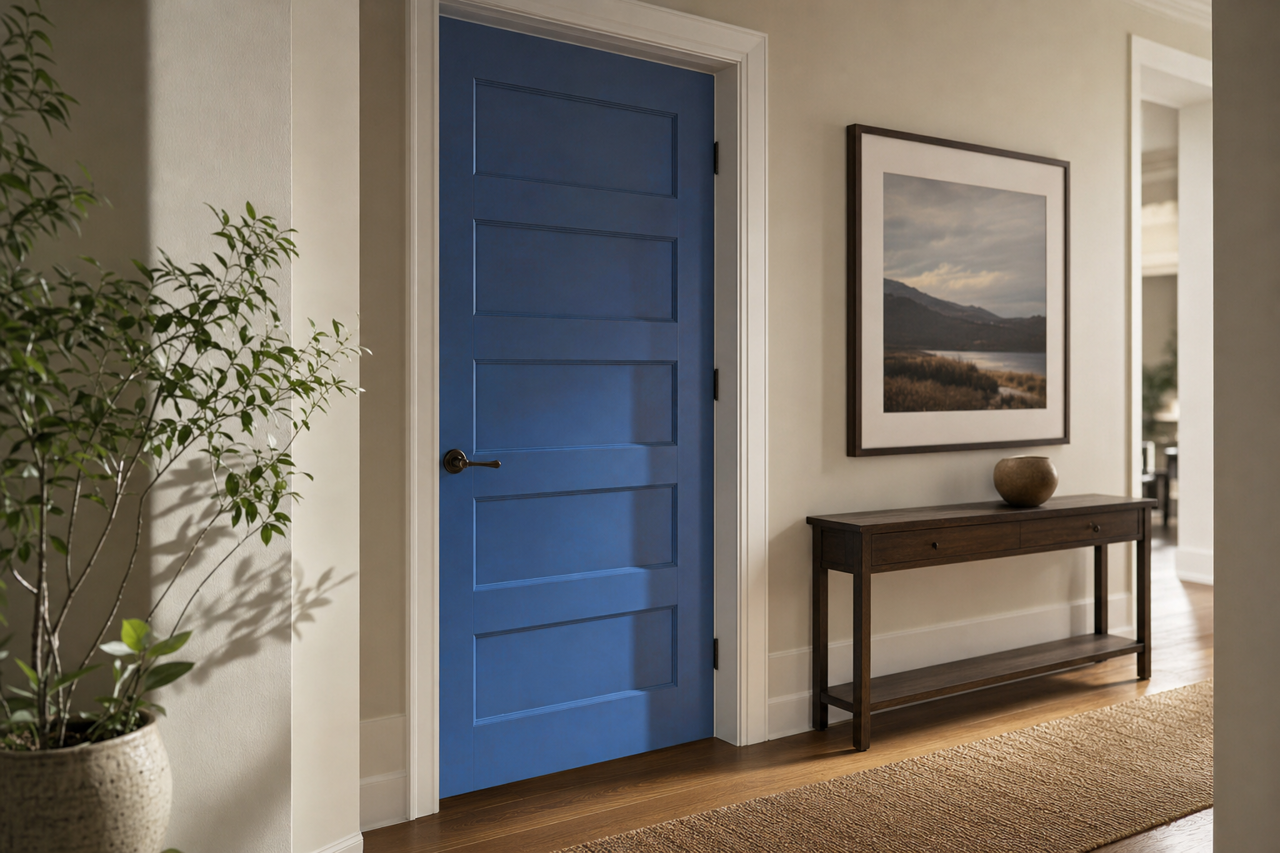 Deep Space by Valspar on interior-doors