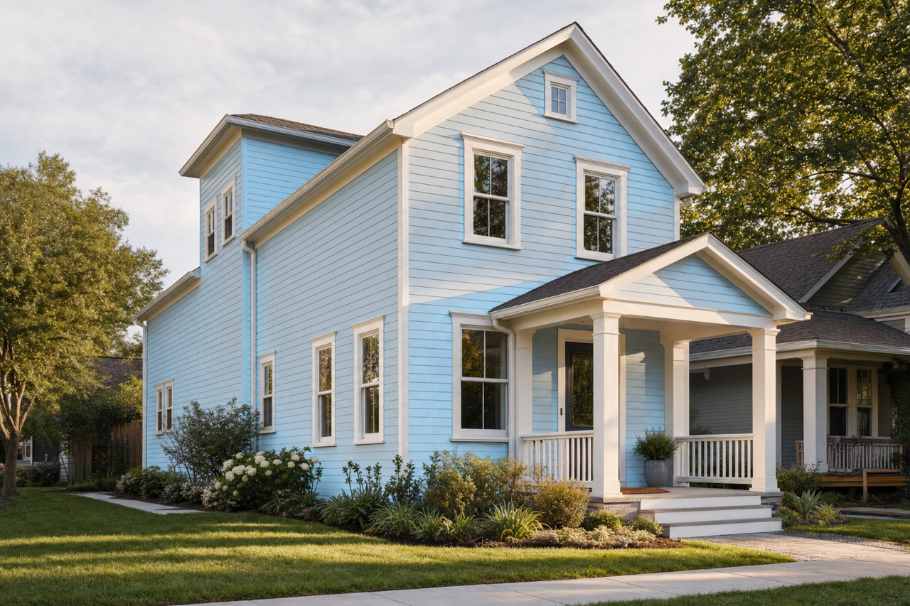 Sonic Sky by Valspar on exterior