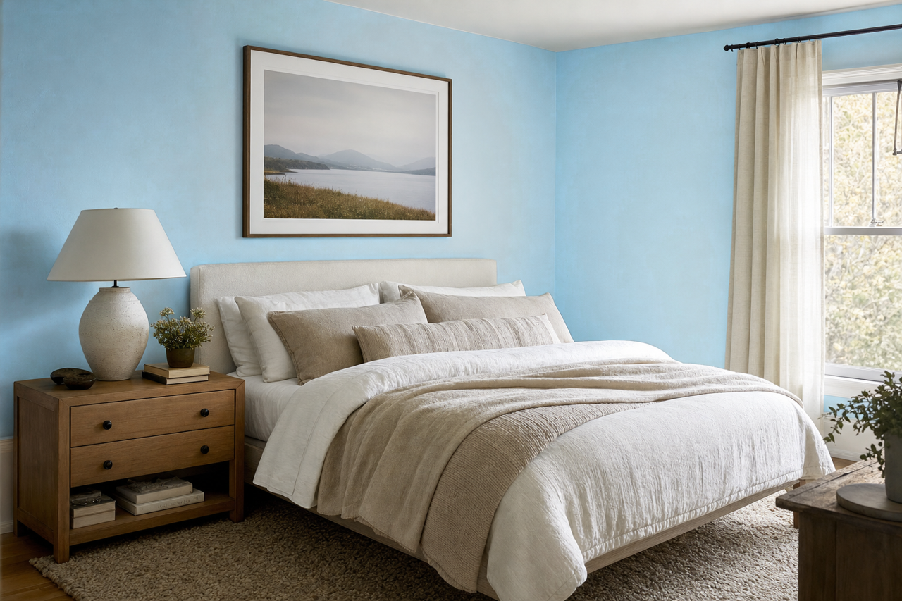 Sonic Sky by Valspar on interiors