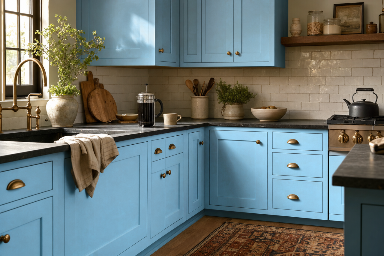 Billow by Valspar on cabinets