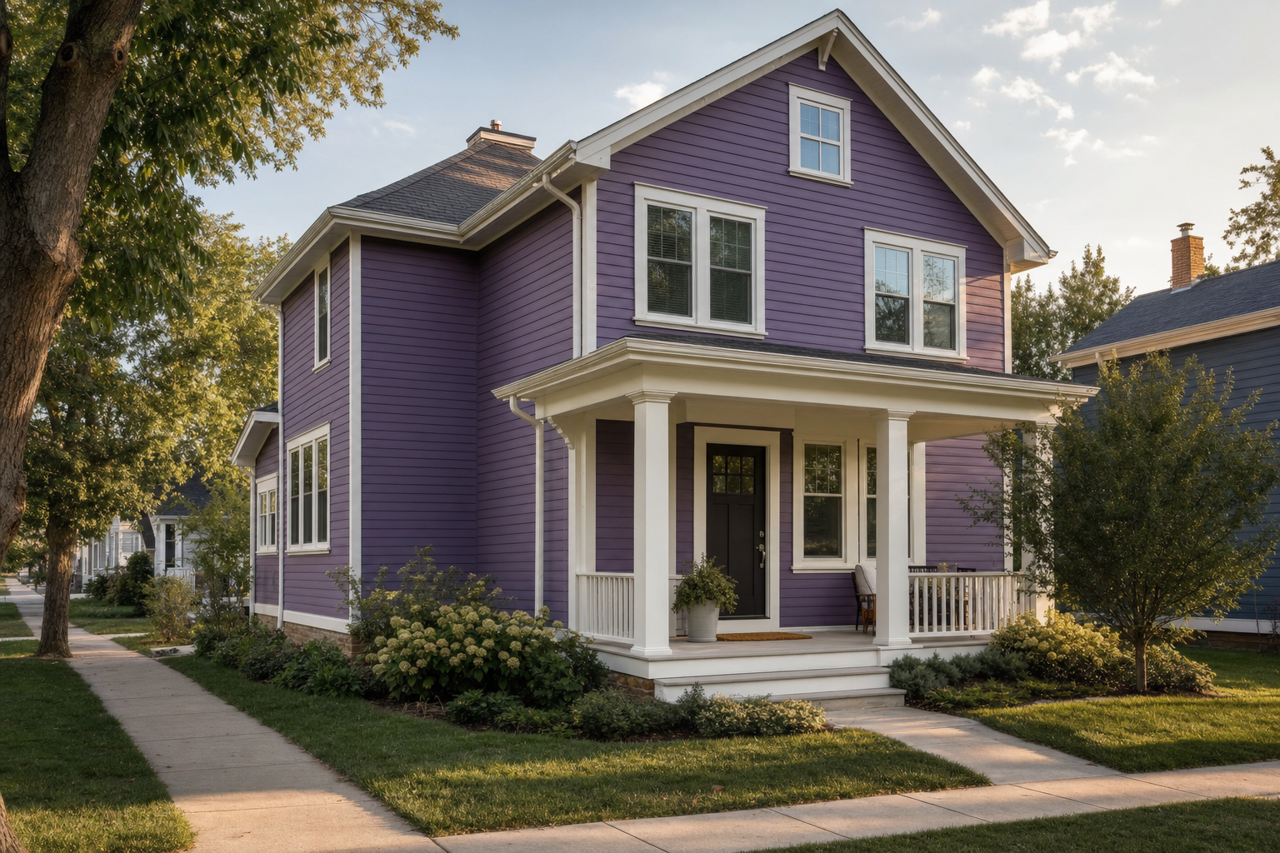 Purple Royalty by Valspar on exterior