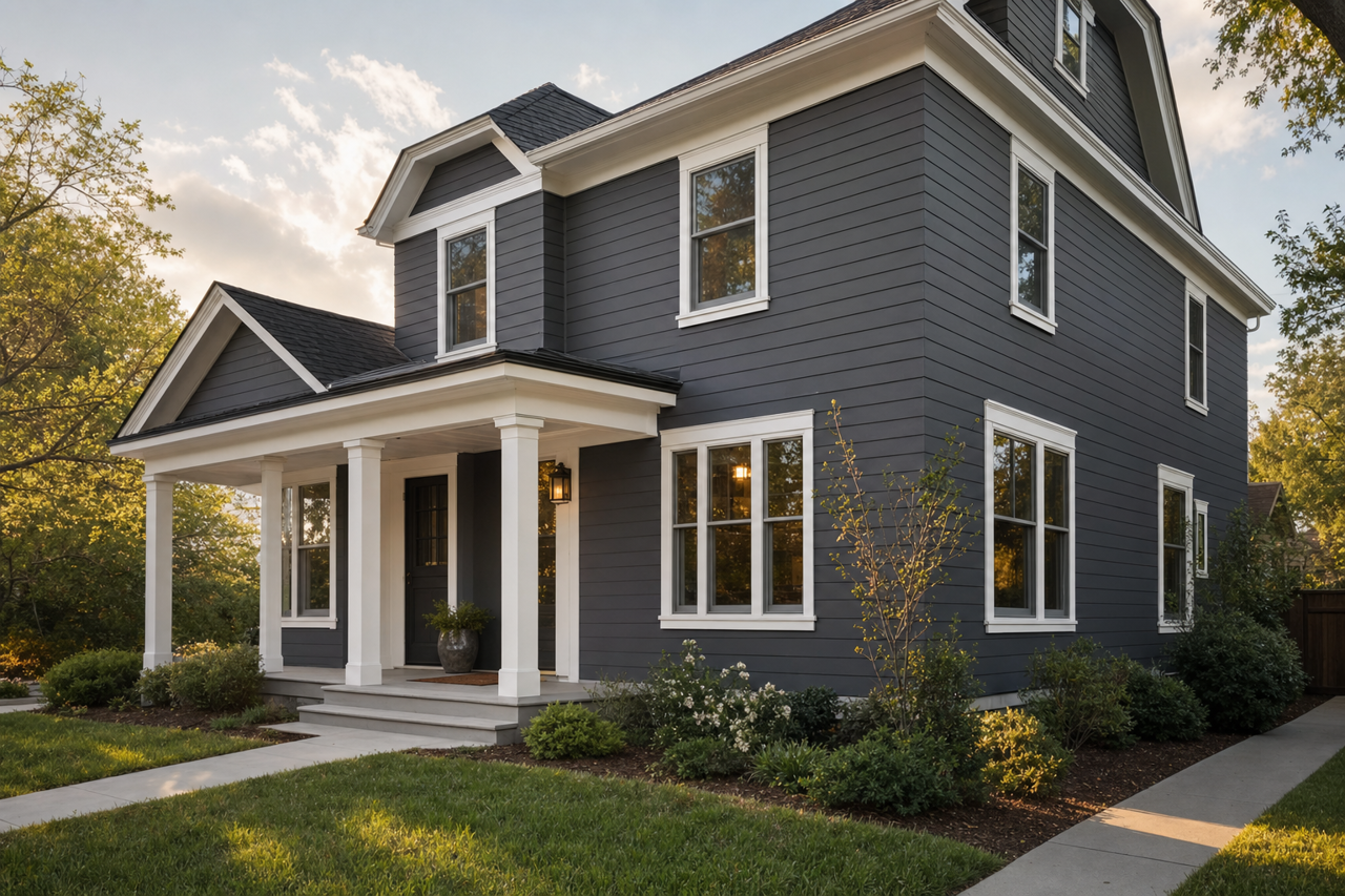 Noir by Valspar on exterior