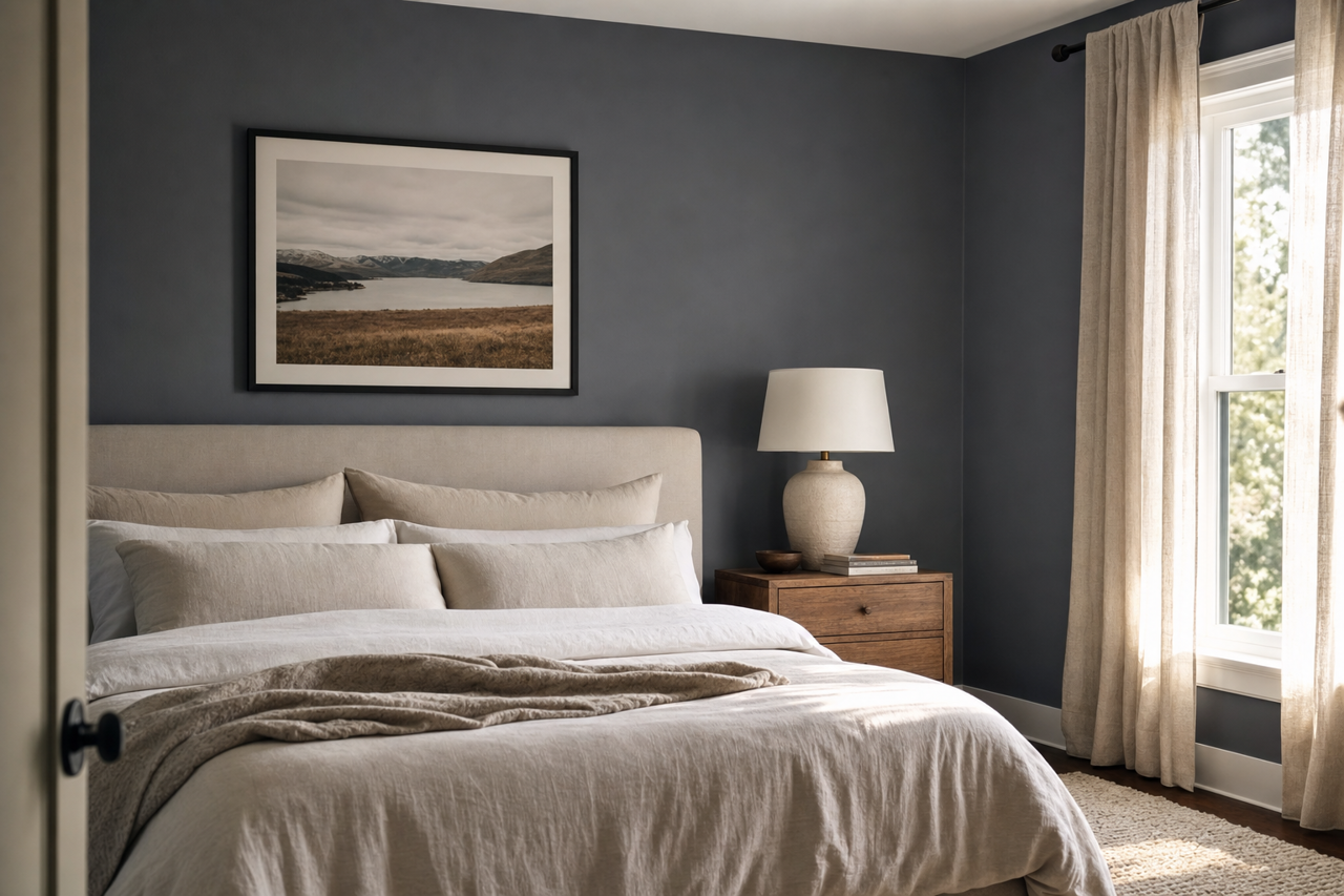 Gotham Gray by Valspar on interiors