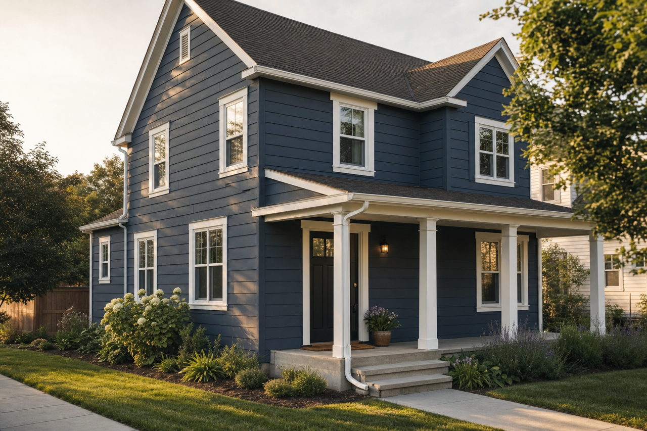 Fly-by-Night Blue by Valspar on exterior