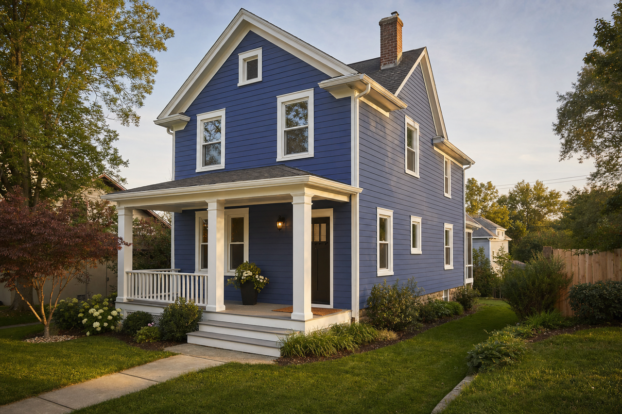 Classic Royal Blue by Valspar on exterior