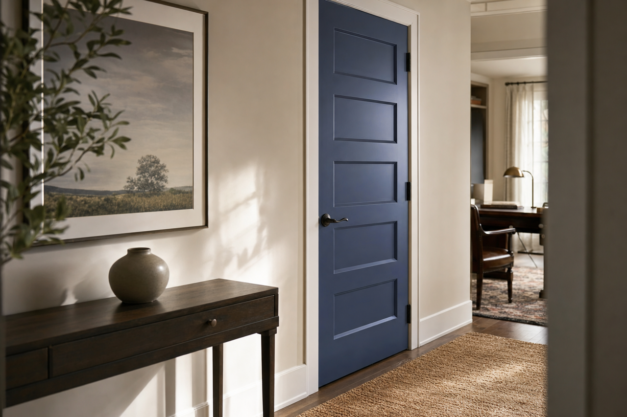 Classic Royal Blue by Valspar on interior-doors