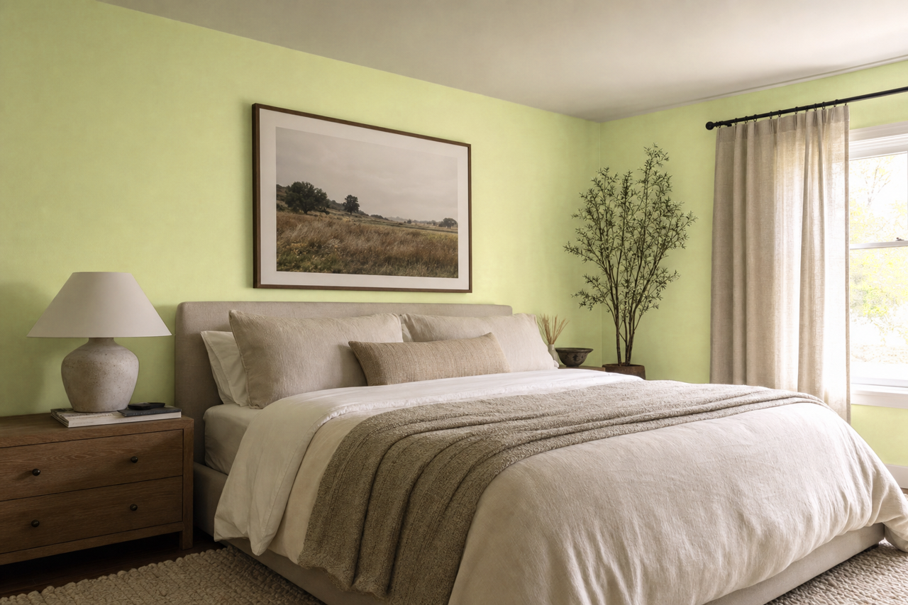 Sour Apple by Benjamin Moore on interiors