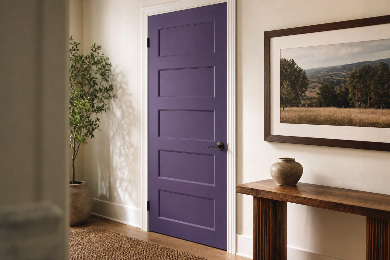 Sumptuous Purple by Valspar on interior-doors