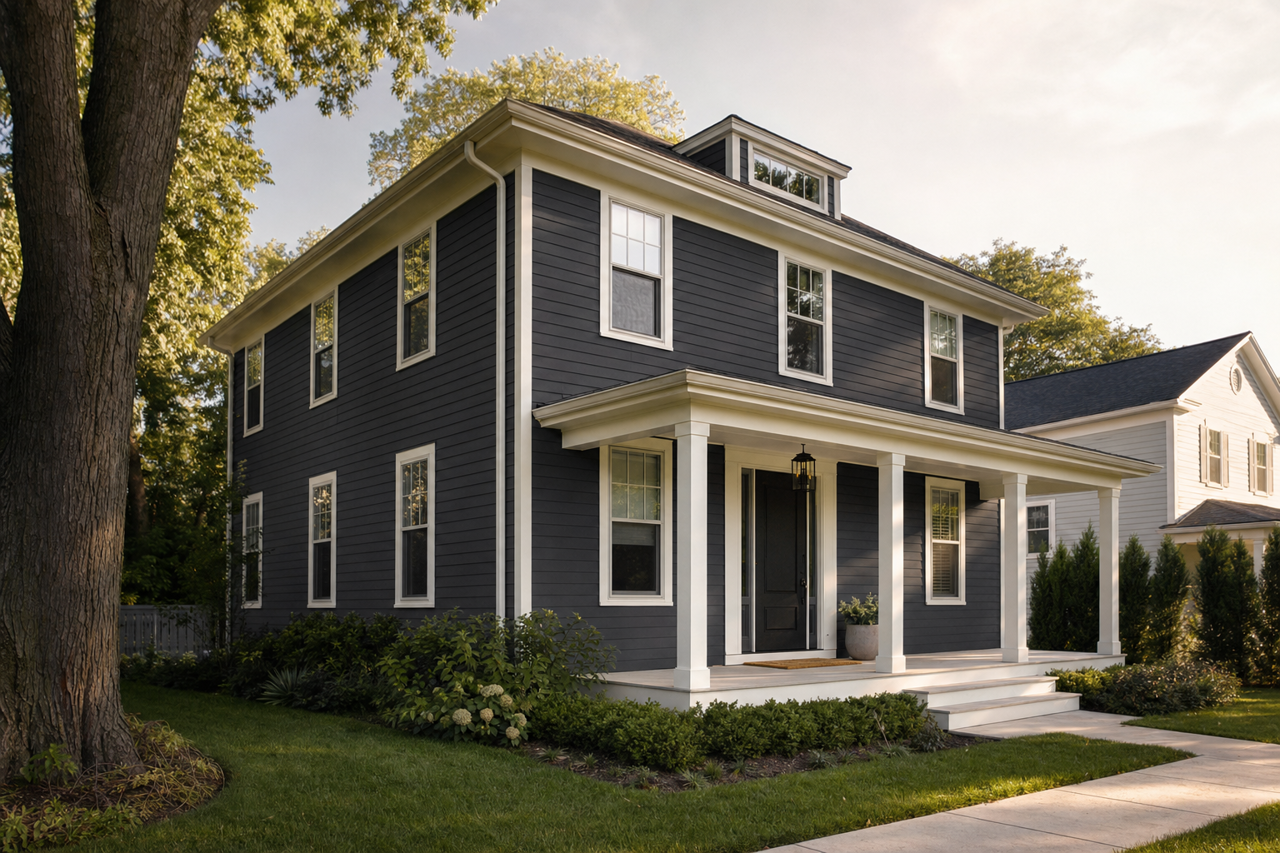Corduroy Black by Valspar on exterior