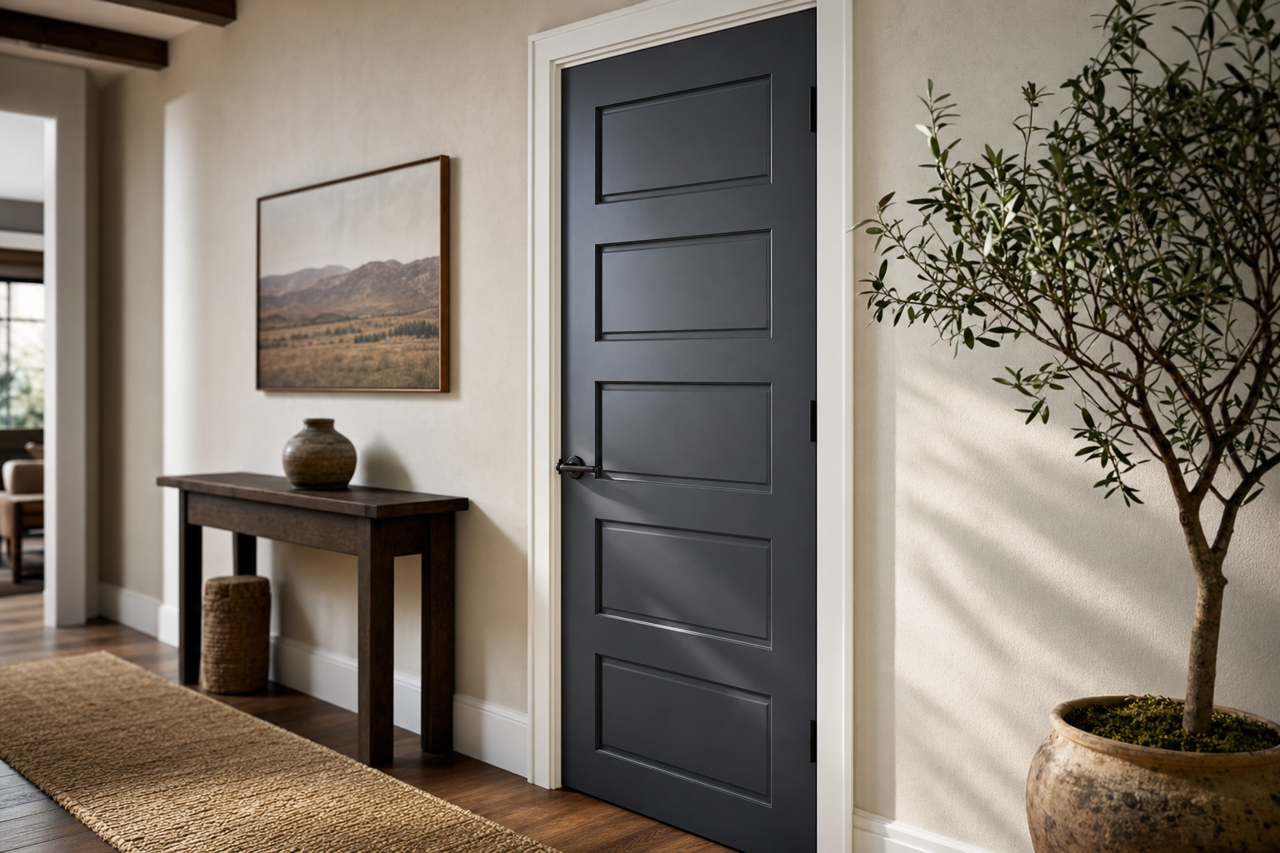 Corduroy Black by Valspar on interior-doors