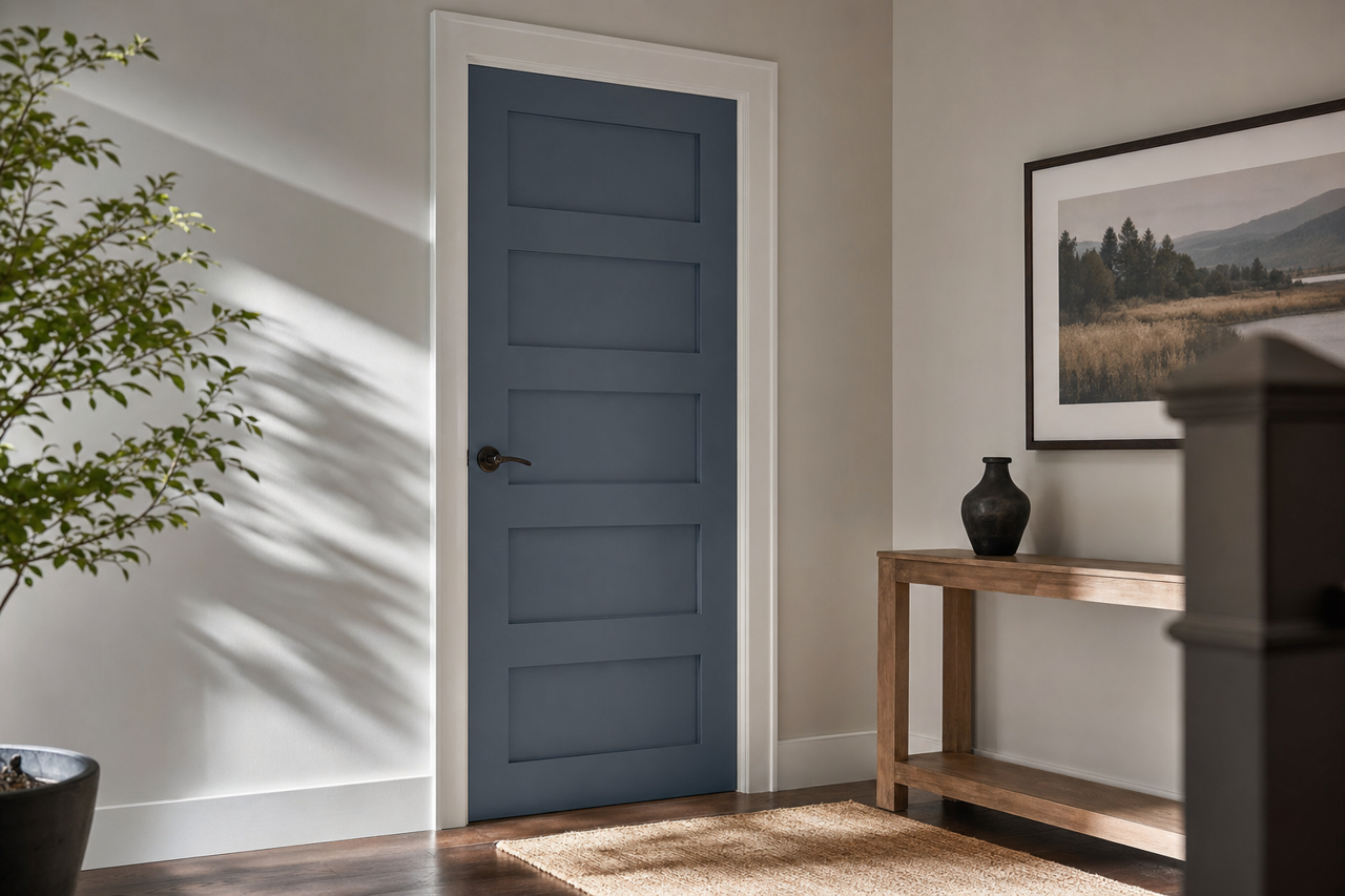 Hampton Surf by Valspar on interior-doors