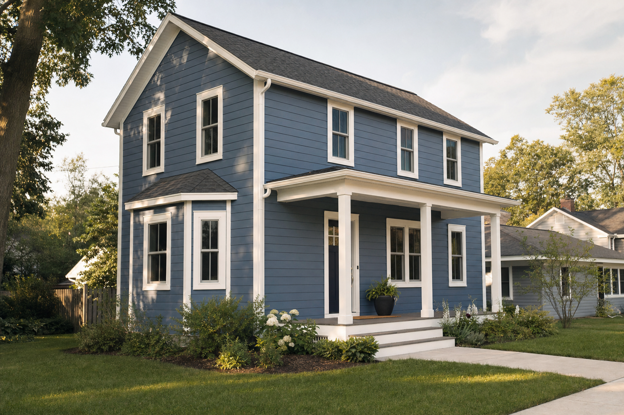 Baritone Blues by Valspar on exterior